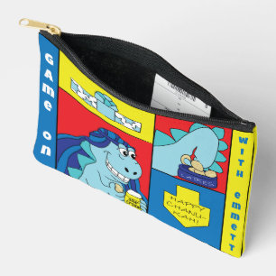 Hanukkah Dino Latker Eat Dreidel Game Accessory Pouch