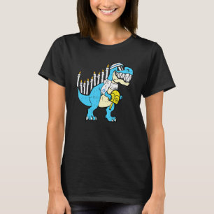 Hanukkah Dinosaur Menorawr Saurus Rex Chanukah Jew T-Shirt