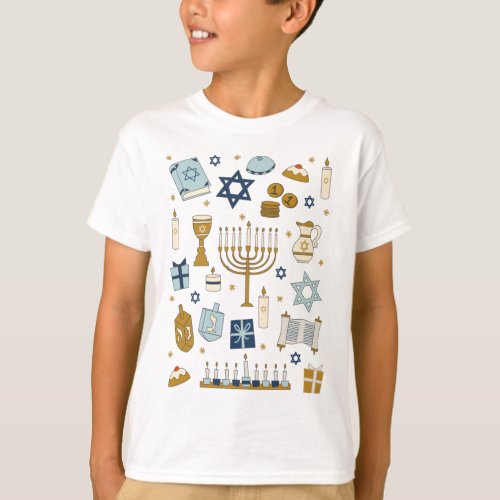 Hanukkah Doodles cute illustrated T_Shirt