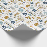 Hanukkah Doodles cute illustrated Wrapping Paper<br><div class="desc">Hanukkah Doodles cute illustrated gift wrap</div>