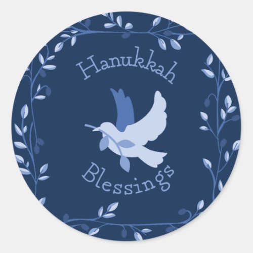 Hanukkah Dove Blessings Stickers