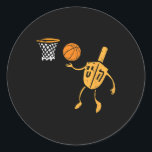 Hanukkah Dreidel Bysketbyll Chanukah Jewish Men Bo Classic Round Sticker<br><div class="desc">Hanukkah Dreidel Bysketbyll Chanukah Jewish Men Boys Kids</div>