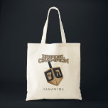 Hanukkah Dreidel Champion Personalized Gag Tote Bag<br><div class="desc">Celebrate Hanukkah with pride and humor while gathering with the whole family. This festival graphic design makes a perfect gift for the holidays. Whether for your neigbor,  family,  husband,  uncle,  or boyfriend</div>