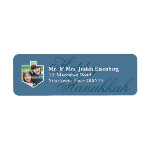 Hanukkah Dreidel Frame Return Address Label