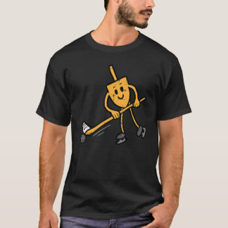 Hanukkah Dreidel Ice Hockey Chanukah Jewish Men Bo T-Shirt