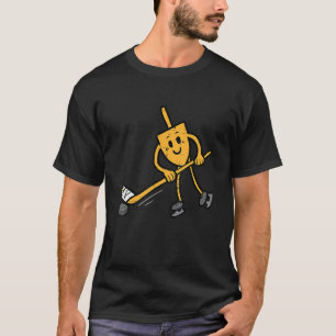 Hanukkah Dreidel Ice Hockey Chanukah Jewish Men Bo T-Shirt
