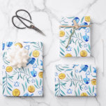 Hanukkah Dreidel Jewish Holiday Pattern Watercolor Wrapping Paper Sheets<br><div class="desc">A sweet colorful theme design covers this charming dreidel wrapping paper. Hand painted by me for you! Check my shop for more colors and patterns!</div>
