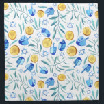 Hanukkah Dreidel Jewish Holidays Watercolor Cloth Napkin<br><div class="desc">Make your holiday table a bit more fun with these cool dreidel patterned cloth napkins. Hand painted in watercolor by me for you!
 Check my shop for more matching items like mugs,  kitchen towels and gift wrap!</div>