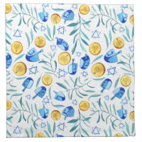 Hanukkah Dreidel Jewish Holidays Watercolor