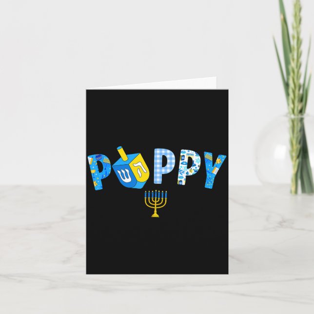 Hanukkah Dreidel Matching Family Party Pajama Ppy  Card (Front)
