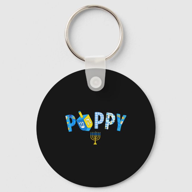 Hanukkah Dreidel Matching Family Party Pajama Ppy  Keychain (Front)