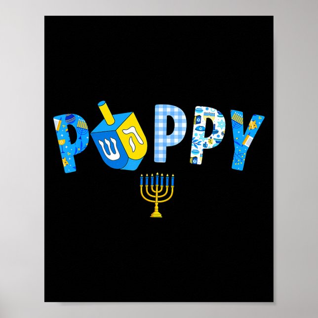 Hanukkah Dreidel Matching Family Party Pajama Ppy  Poster (Front)