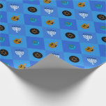 Hanukkah dreidel menorah wrapping paper<br><div class="desc">.Celebrate eight days and eight nights of the Festival of Lights with Hanukkah cards and gifts. The festival of lights is here. Light the menorah, play with the dreidel and feast on latkes and sufganiyots. Celebrate the spirit of Hanukkah with friends, family and loved ones by wishing them Happy Hanukkah....</div>