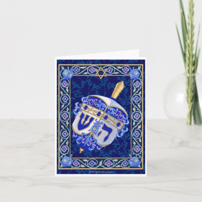 Hanukkah Dreidel Notecard (Front)