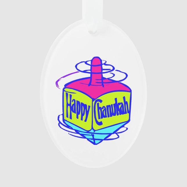 Hanukkah Dreidel Ornament (Front)