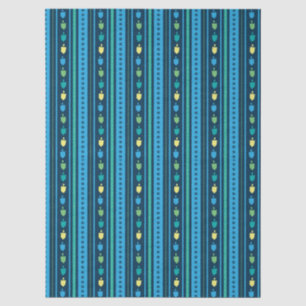 Hanukkah Dreidel Party Stripe Tissue Paper
