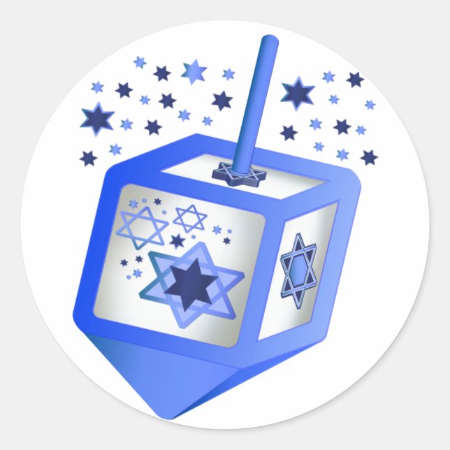 Hanukkah Dreidel Sticker (Front)