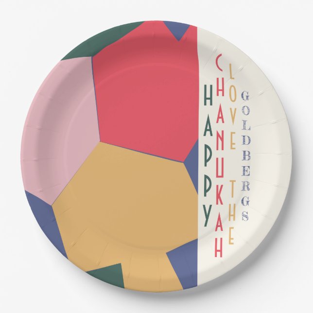 Hanukkah Dreidel Time Paper Plates (Front)