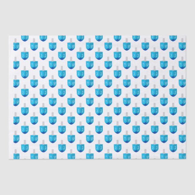 Hanukkah Dreidel  Tissue Paper (Front)