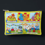 Hanukkah Dreidel Toon Accessory Pouch<br><div class="desc">Hanukkah Dreidel Toon, Dreidel Game Pouch. All design elements can be edited. Change editable text using your favorite font style, color, and size. Fill your pouch with dreidels, and playing treats. Game on!!! Happy Hanukkah! Bag Type: Print Cut Sew Small Accessory Pouch Our pouches come in two sizes and can...</div>