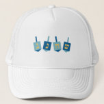 Hanukkah Dreidel Trucker Hat<br><div class="desc">Deck the halls and the rest of your home in Hanukkah cheer with this design on your holiday projects.</div>