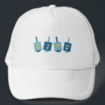 Hanukkah Dreidel Trucker Hat<br><div class="desc">Deck the halls and the rest of your home in Hanukkah cheer with this design on your holiday projects.</div>