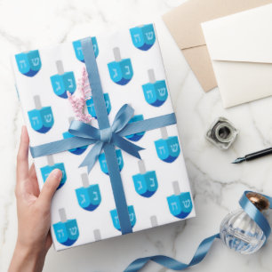 Hanukkah Dreidel Wrapping Paper