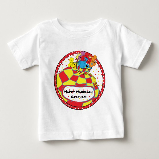 Hanukkah Dreidels Baby T-shirt (Front)