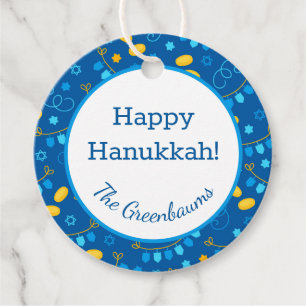 Hanukkah Dreidels Gift Tag