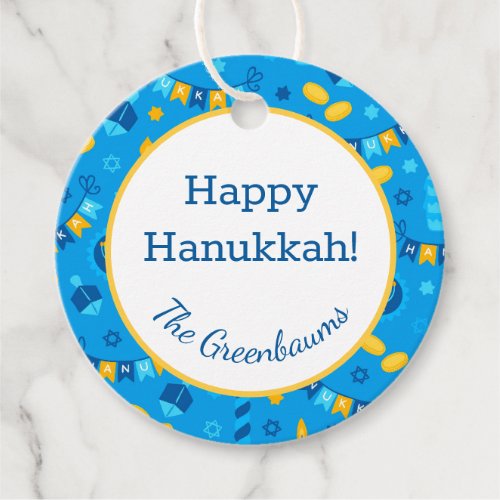 Hanukkah Dreidels Gift Tag