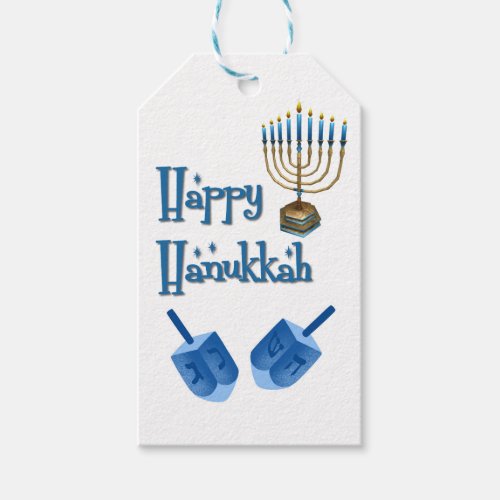 Hanukkah Dreidels Gift Tags