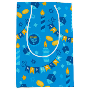 Hanukkah Dreidels Medium Gift Bag