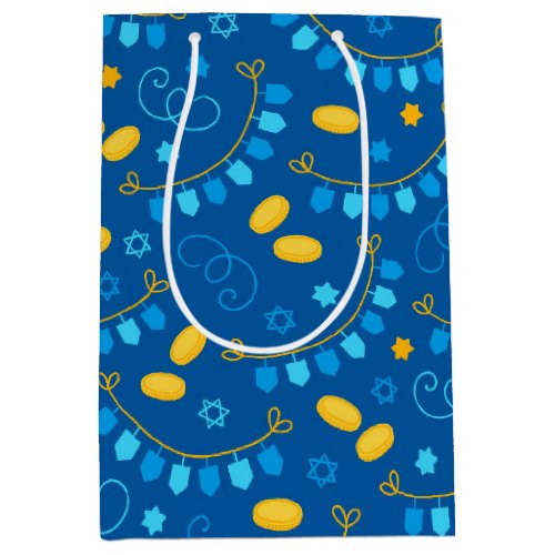 Hanukkah Dreidels  Medium Gift Bag