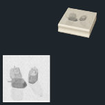 Hanukkah Dreidels Rubber Stamp<br><div class="desc">Oil painting print of Hanukkah dreidels.</div>