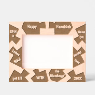 Hanukkah Dreidels Say Engraved Frames