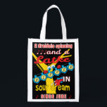 Hanukkah Dreidels Spinning Grocery Bag<br><div class="desc">Hanukkah Dreidels Spinning, white 2-sided bag. All design elements can be edited. All editable text can be deleted and replaced with your own message. Use your favorite font color, size, and style. Happy Hanukkah/Chanukah! Style: Reusable Bag Go green and save the planet with our reusable grocery bag! Made with a...</div>