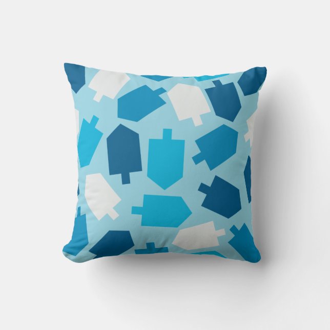 Hanukkah Driedel Pilllow Throw Pillow (Front)