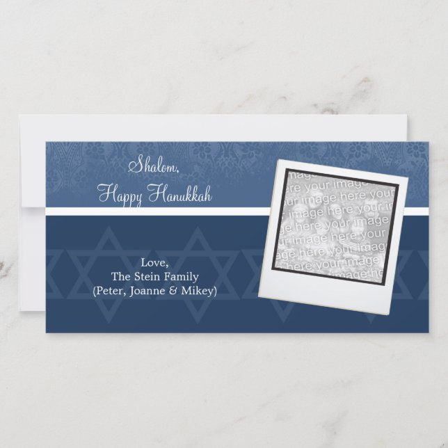 Hanukkah Elegance Photo Cards (Front)