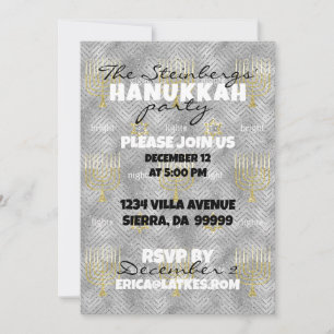 Hanukkah Elegant Menorahs Invitation