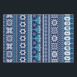 Hanukkah Fair Isle Faux Knit Sweater Wrapping Paper Sheets<br><div class="desc">Warm up the holidays by wrapping your gifts in this fair isle sweater inspired design which contains snowflakes,  Stars of David,  menorahs and dreidels. This paper isn't just for wrapping gifts! You can also use it for scrapbooking,  card making & other craft projects.</div>
