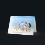 Hanukkah Family Photo  Love Light Greeting  Card<br><div class="desc">Hanukkah  greeting card 
The design features modern text in a gold color The photo is easily changed for your own family or personal photo.
Easily customize your personal card with your own name or remove the name altogether.</div>