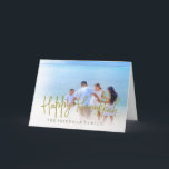 Hanukkah Family Photo  Love Light Greeting  Card<br><div class="desc">Hanukkah  greeting card 
The design features modern text in a gold color The photo is easily changed for your own family or personal photo.
Easily customize your personal card with your own name or remove the name altogether.</div>