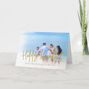 Hanukkah Family Photo Love Light Greeting Card