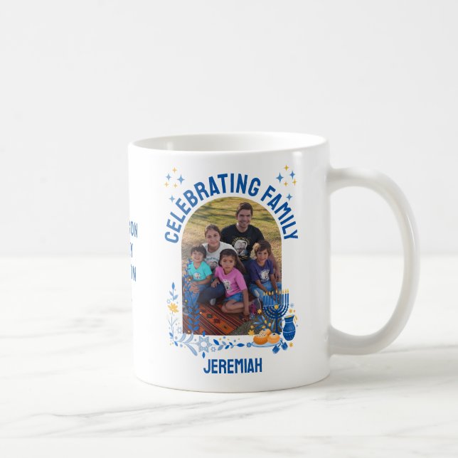 HANUKKAH FAMILY REUNION Custom Name  Coffee Mug (Right)