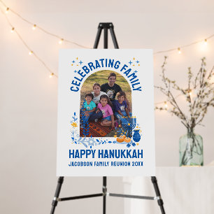 HANUKKAH FAMILY REUNION Customizable Photo  Foam Board