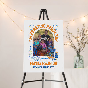 HANUKKAH FAMILY REUNION Customizable Photo Foam Board
