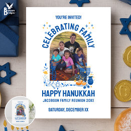 HANUKKAH FAMILY REUNION Customizable Photo Invitation