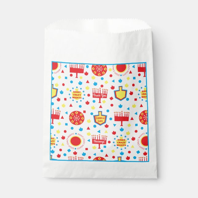 Hanukkah Favor Bag COLORFUL 8 CRAZY NIGHTS (Front)