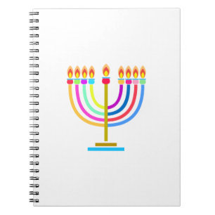 Hanukkah Festival of Lights Hanukkiah Holiday Notebook