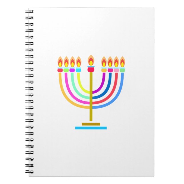 Hanukkah Festival of Lights Hanukkiah Holiday  Notebook (Front)